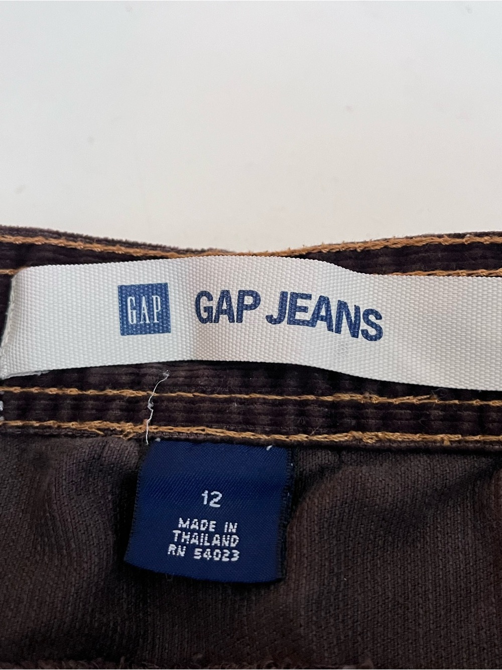VTG Y2K Gap Jeans Women’s size 12 Brown Corduroy Mini Skirt - Picture 5 of 7